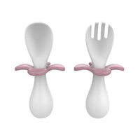 Ensemble de Fourchette et Cuillère d'Apprentissage pour Bébé en Silicone