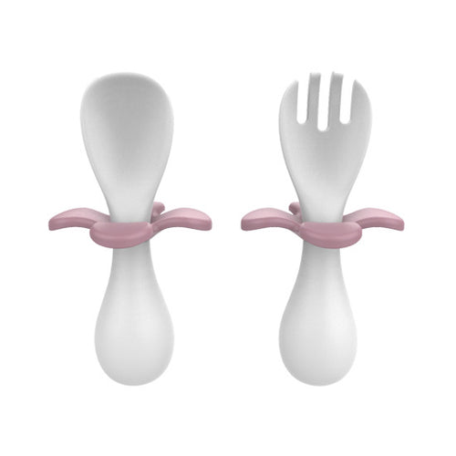 Ensemble de Fourchette et Cuillère d'Apprentissage pour Bébé en Silicone