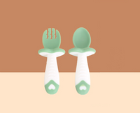 Ensemble de Cuillère et Fourchette pour Bébé avec Manche Court