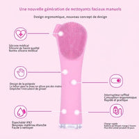 Nettoyant Facial Électrique à Long Manche et Nettoyeur de Pores