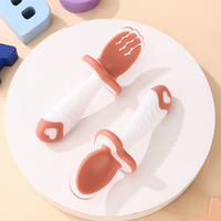 Ensemble de Cuillère et Fourchette pour Bébé avec Manche Court