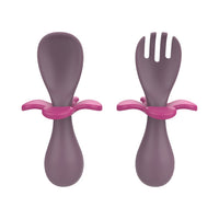 Ensemble de Fourchette et Cuillère d'Apprentissage pour Bébé en Silicone